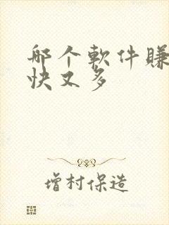哪个软件赚钱又快又多
