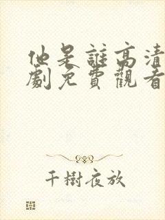 他是谁高清电视剧免费观看