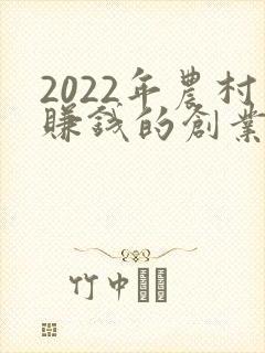 2022年农村赚钱的创业项目