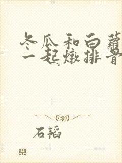 冬瓜和白萝卜能一起炖排骨吗