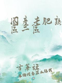 国产老肥熟女一区二区