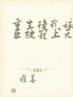 重生后我嫁给权臣被宠上天了免费阅读