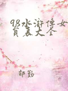 98水浒传女演员表大全 98水浒传女演员表大全