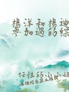 杨洋和杨迪一起参加过的综艺节目