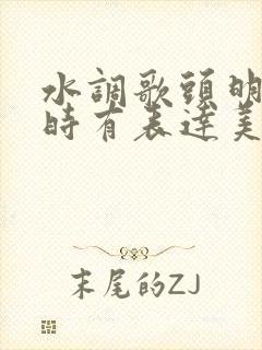 水调歌头明月几时有表达美好祝愿的句子是
