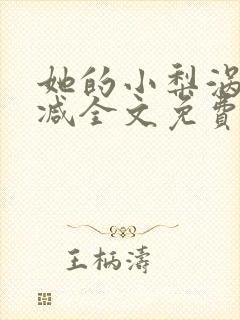 她的小梨涡无删减全文免费阅读
