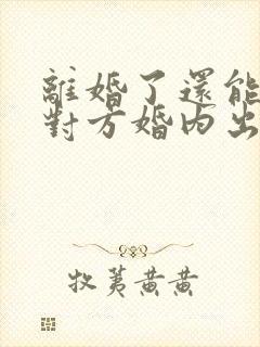 离婚了还能起诉对方婚内出轨吗
