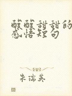 酸酸甜甜的人生感悟短句