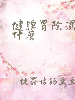 健脾胃除湿气吃什么