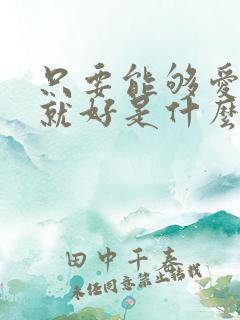 只要能够爱着你就好是什么歌