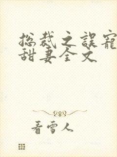 总裁之误宠替身甜妻全文