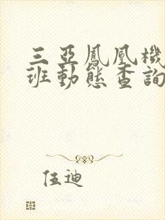 三亚凤凰机场航班动态查询