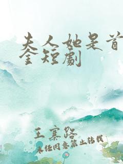夫人她是首富千金短剧