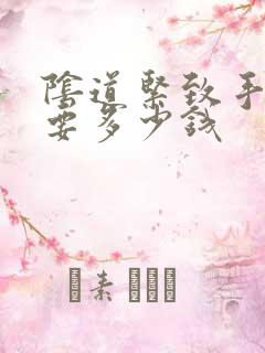 阴道紧致手术需要多少钱