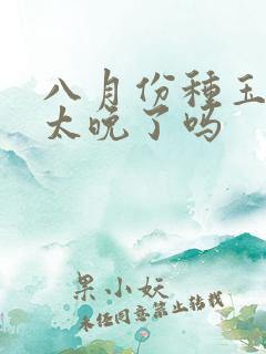 八月份种玉米会太晚了吗