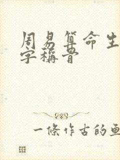 周易算命生辰八字称骨