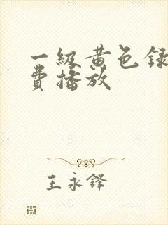 一级黄色录像免费播放