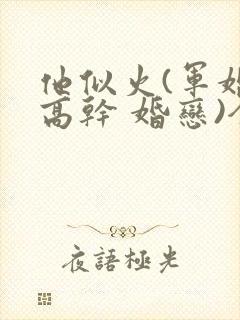 他似火(军婚 高干 婚恋)全文免费阅读