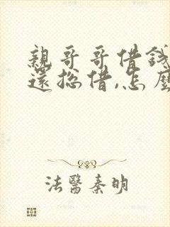 亲哥哥借钱不还还总借,怎么办