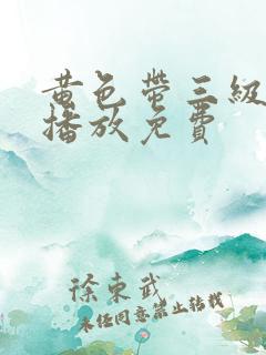 黄色带三级专用播放免费