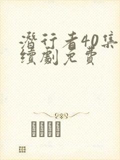 潜行者40集连续剧免费