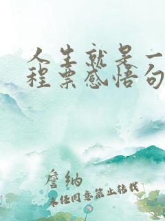 人生就是一张单程票感悟句子