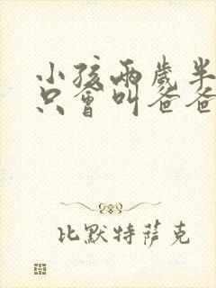 小孩两岁半了还只会叫爸爸妈妈