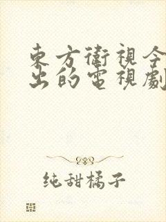 东方卫视今晚播出的电视剧
