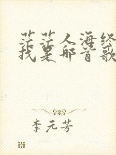茫茫人海终生寻找是哪首歌的歌词