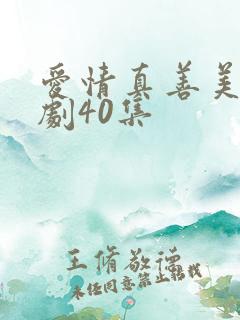 爱情真善美电视剧40集