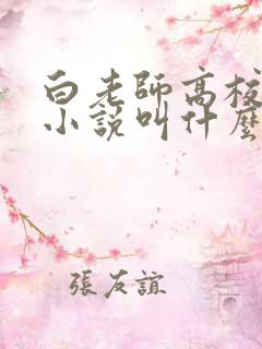 白老师高校长的小说叫什么
