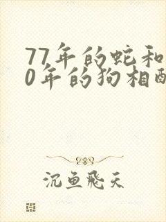 77年的蛇和70年的狗相配吗