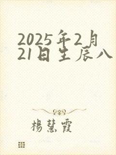 2025年2月21日生辰八字