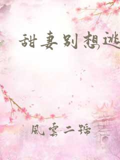 甜妻别想逃