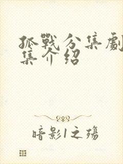 孤战分集剧情分集介绍 孤战分集剧情分集介绍