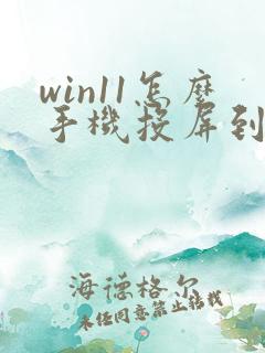 win11怎么手机投屏到电脑
