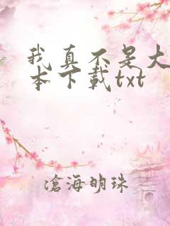 我真不是大佬全本下载txt