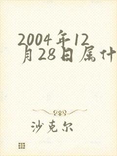 2004年12月28日属什么生肖