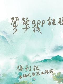开发app能赚多少钱 开发app能赚多少钱