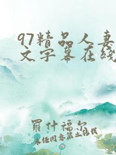 97精品人妻中文字幕在线