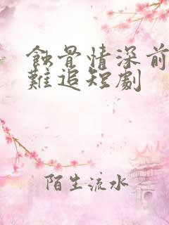 蚀骨情深前妻太难追短剧