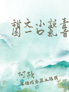 甜文小说青春校园一口气看完 甜文小说青春校园一口气看完