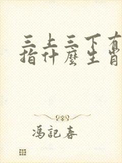 三上三下有玄机指什么生肖