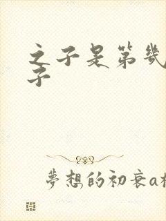 之子是第几个儿子
