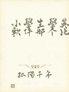 小学生学英语的软件哪个比较好用