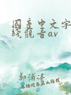 国产中文字幕在线观看av