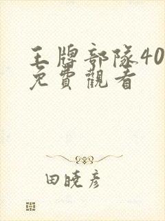 王牌部队40集免费观看