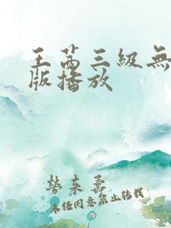 王茜三级无删减版播放