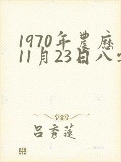 1970年农历11月23日八字