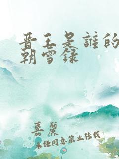 晋王是谁的儿子朝雪录